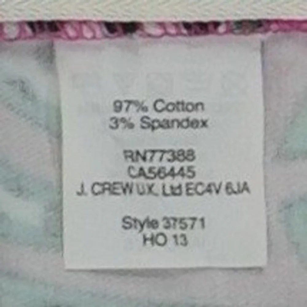 J. Crew City Fit Shorts Women's Size 4 Pink Black Geometric Cotton Stretch